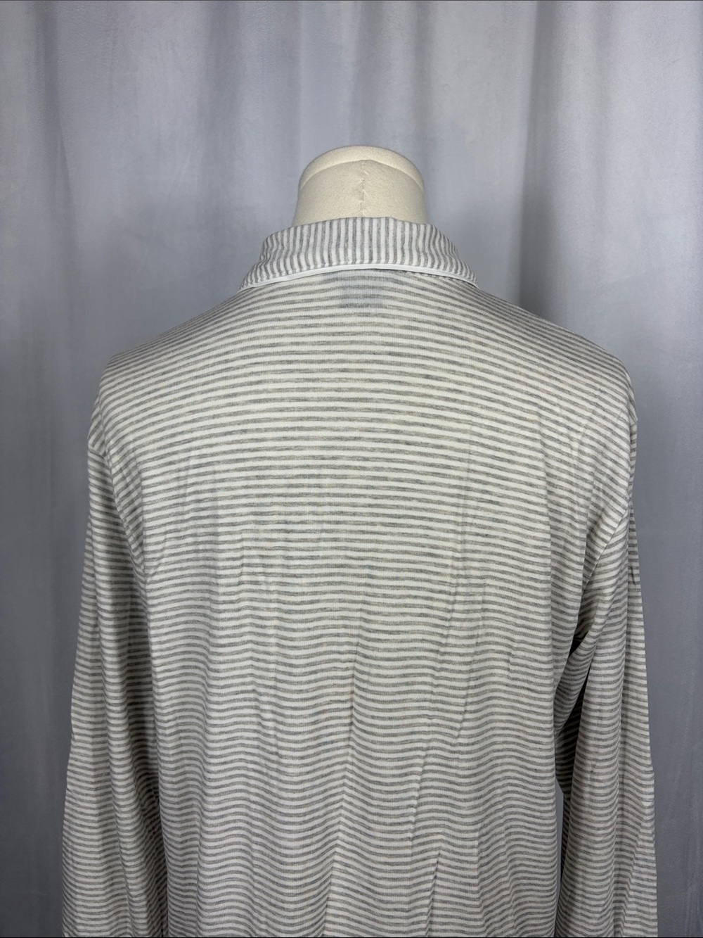 J. Crew Eco Dreamiest Long-Sleeve Pajama Set‎ in Gray Stripe. - Picture 5 of 16